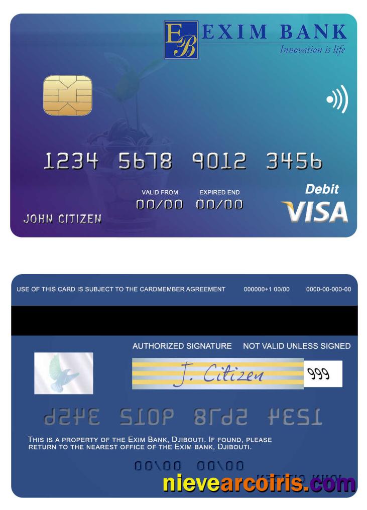 Djibouti Exim Bank visa debit card